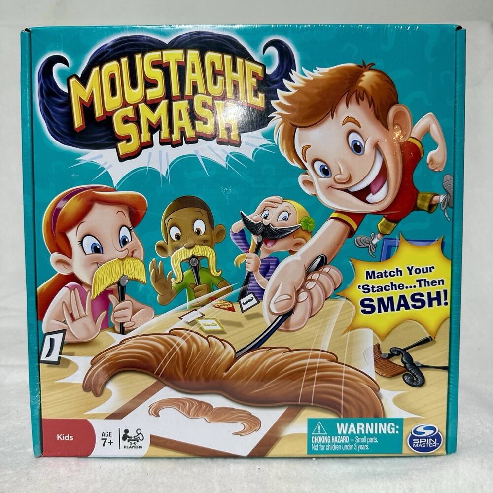 Moustache Smash Board Game by Spin Master Children ages 7+ New Sealed